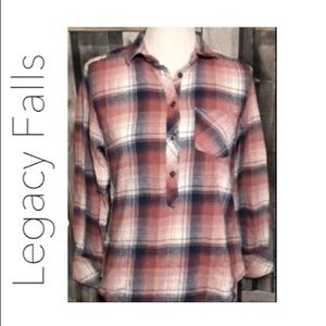 Half button up flannel
